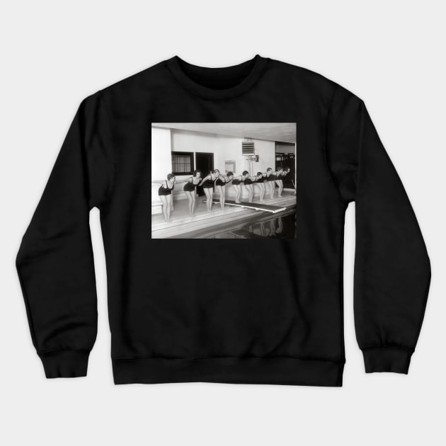 Girls Swim Team, 1930. Vintage Photo Crewneck Sweatshirt by historyphoto